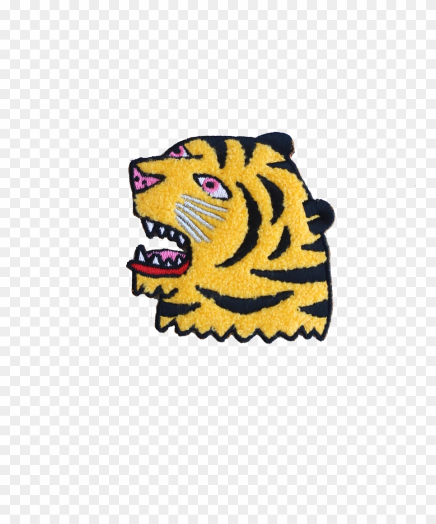 Chenille Tiger Patch - Chenille Fabric Clipart