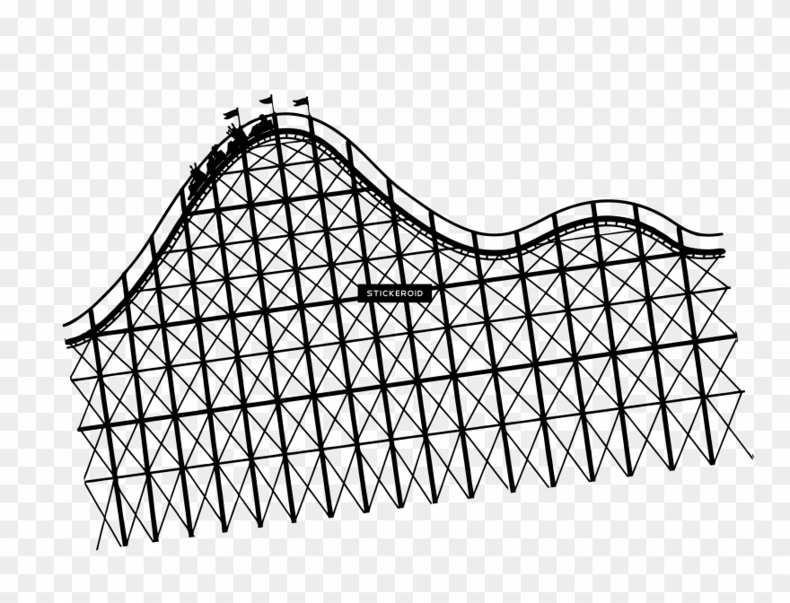 Roller Coaster - National Roller Coaster Day Clipart