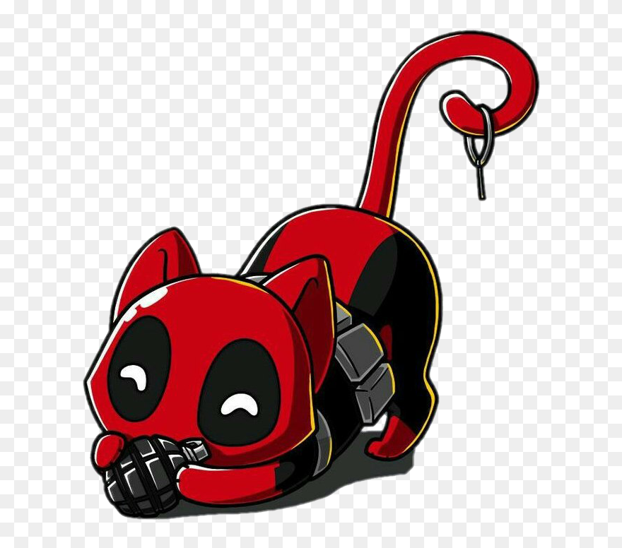 Freetoedit Cat Cute Deadpool Bomb Grenade - Deadpool Gato Clipart