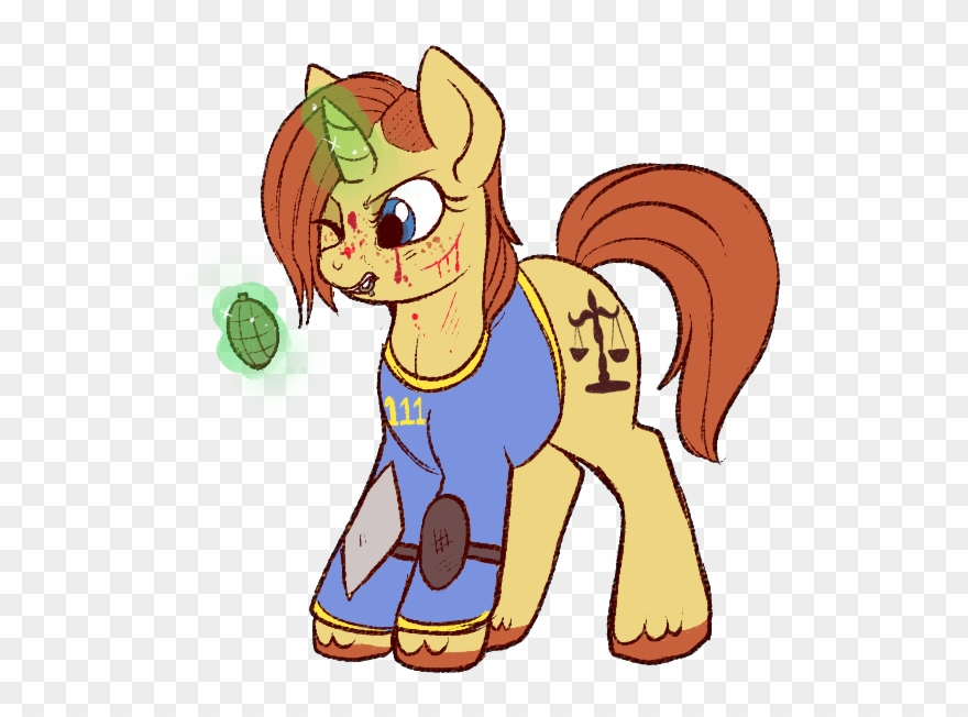 Lulubell, Blood, Fallout, Fallout Equestria, Grenade, - Cartoon Clipart