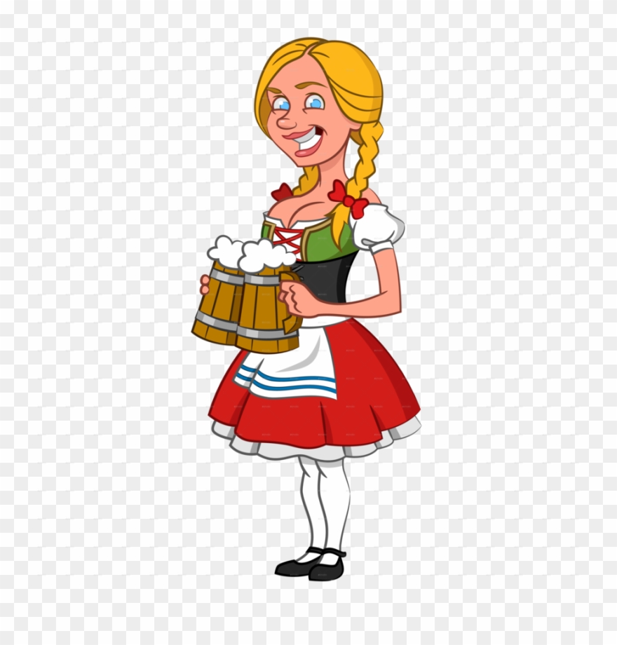 Októberfest Png Clipart Oktoberfest Beer Clip Art - German Girl Cartoon Png Transparent Png