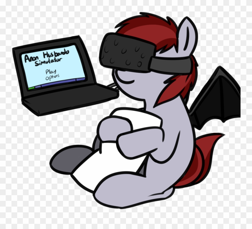 Neuro, Bat Pony, Body Pillow, Computer, Cuddling, Female, - Pony Cuddle Anon Clipart