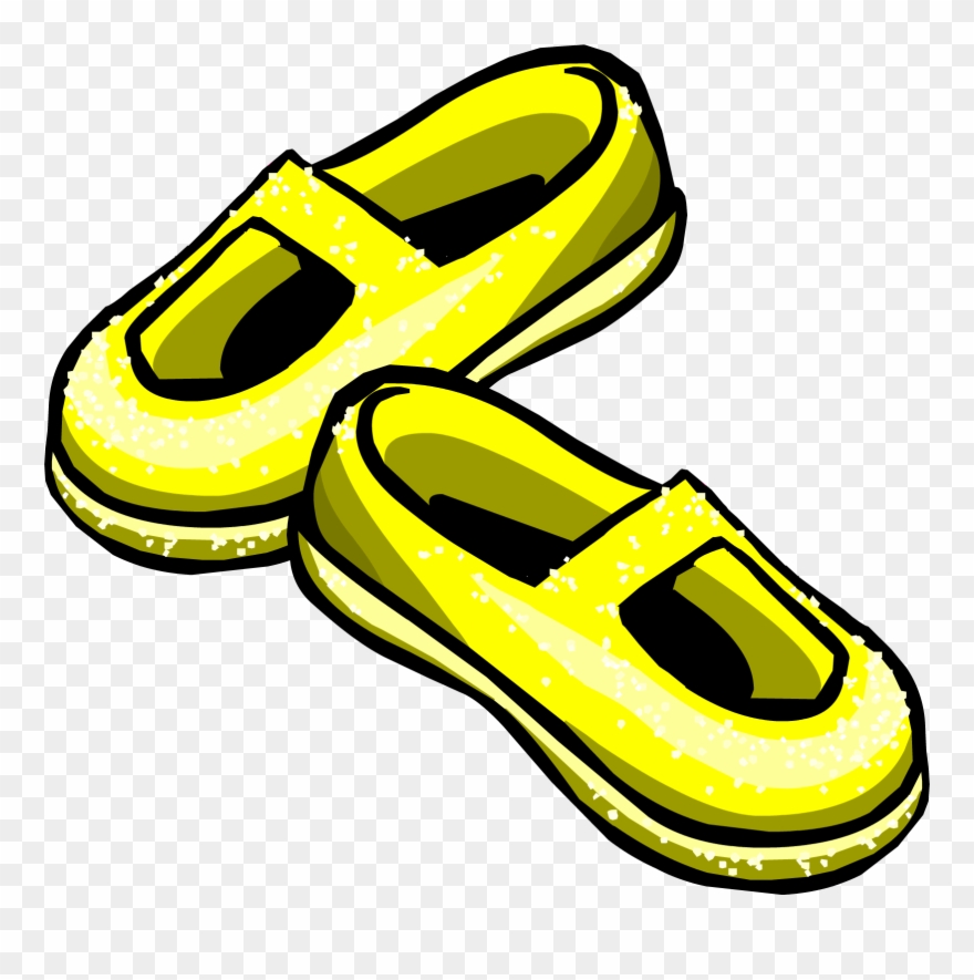 Sneakers Clipart Yellow Shoe - Club Penguin Yellow Shoes - Png Download