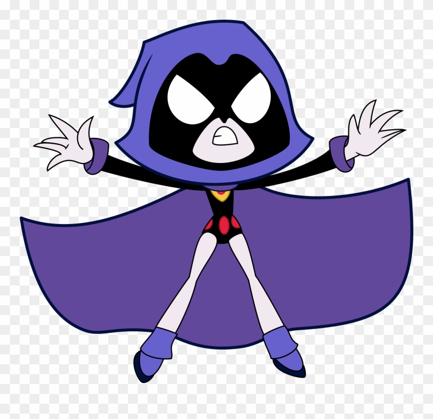 Even Raven, A Member Of The Teen Titans Superhero Group, - Raven Teen Titans Go Clipart