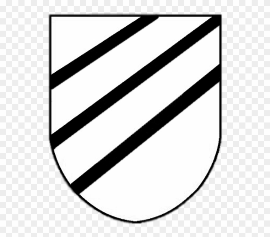 In His Hands We Can See One Handed Sword And Shield, - Line Art Clipart