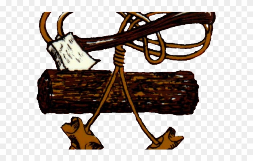 Axe Clipart Wooden Log - Wood Badge - Png Download