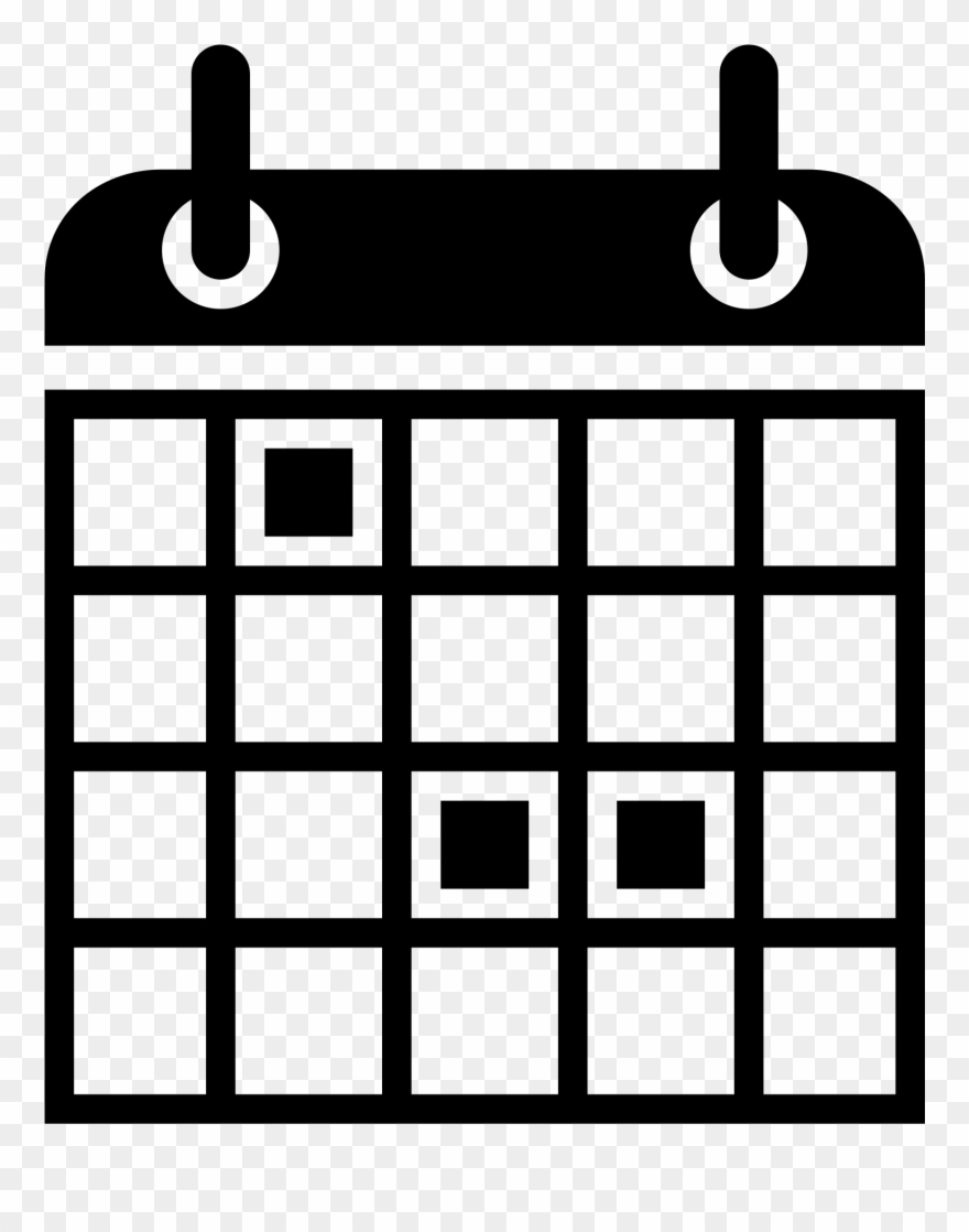 Digital Calendar With Appointments Icon - Calendar Icon On Blue Clipart