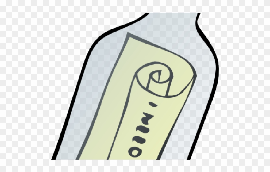 Message Clipart Message In Bottle - Message In A Bottle Clipart - Png Download