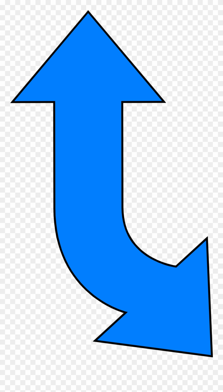 Arrows Blue Free Stock Photo Illustration Of A Curved - Two Sided Curved Arrow Clipart