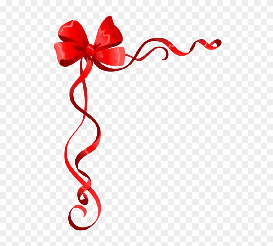 Printable Frameschristmas Red Ribbon Border Clipart Png Download
