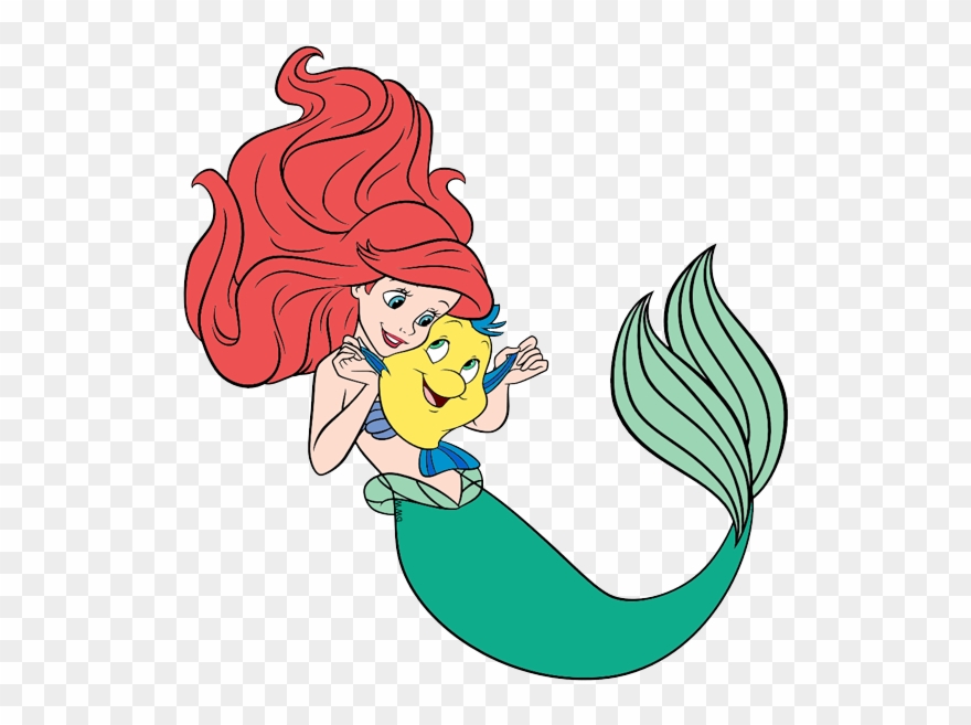 Baby Seal Ariel, - Ariel And Flounder Png Clipart