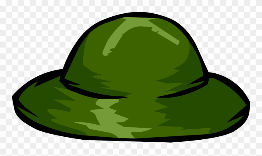 Green Safari Hat - Club Penguin Green Hat Clipart