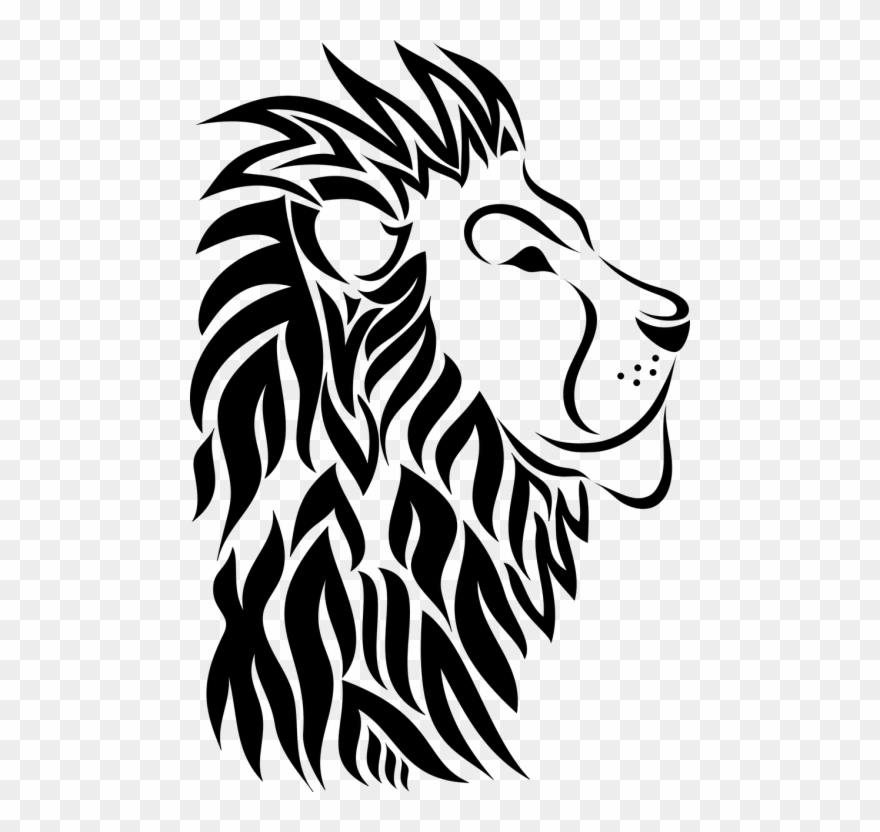 Of Animals,fauna, - ลาย สัก สิงโต กราฟฟิก Clipart