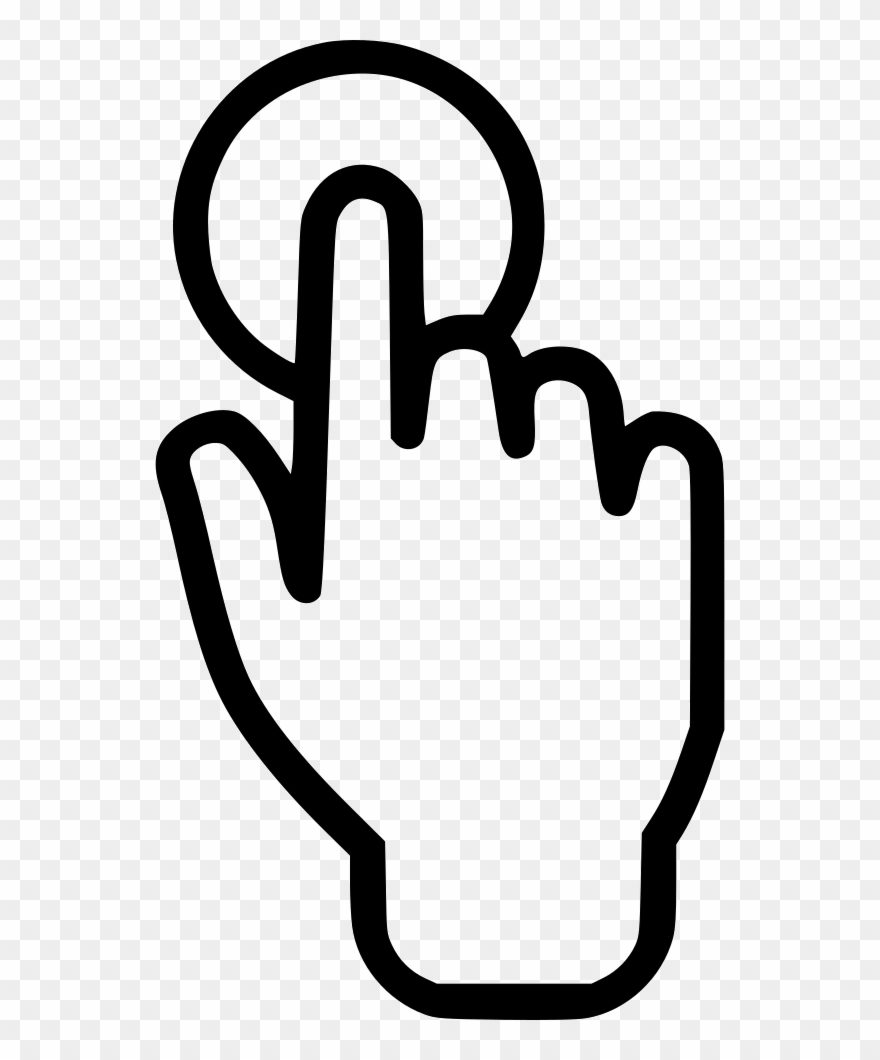 Finger Clipart Finger Press - Touch Screen Clipart Png Transparent Png