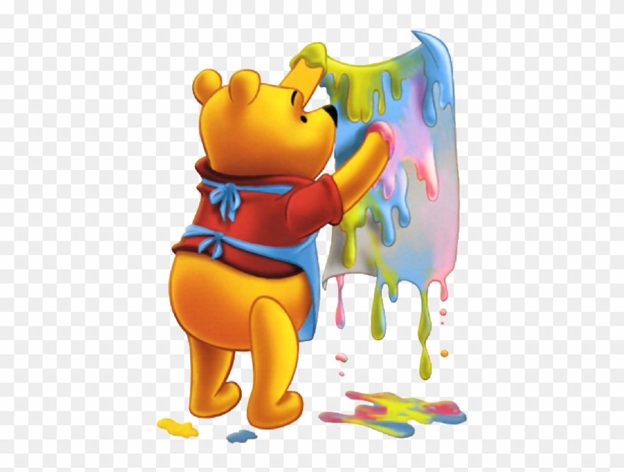 Winnie The Pooh Images Winnie The Pooh Honey Pot Clip - Dibujo De Winnie Pooh Pintando - Png Download