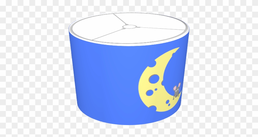 Mouse On The Cheese Moon - Cartoon Clipart