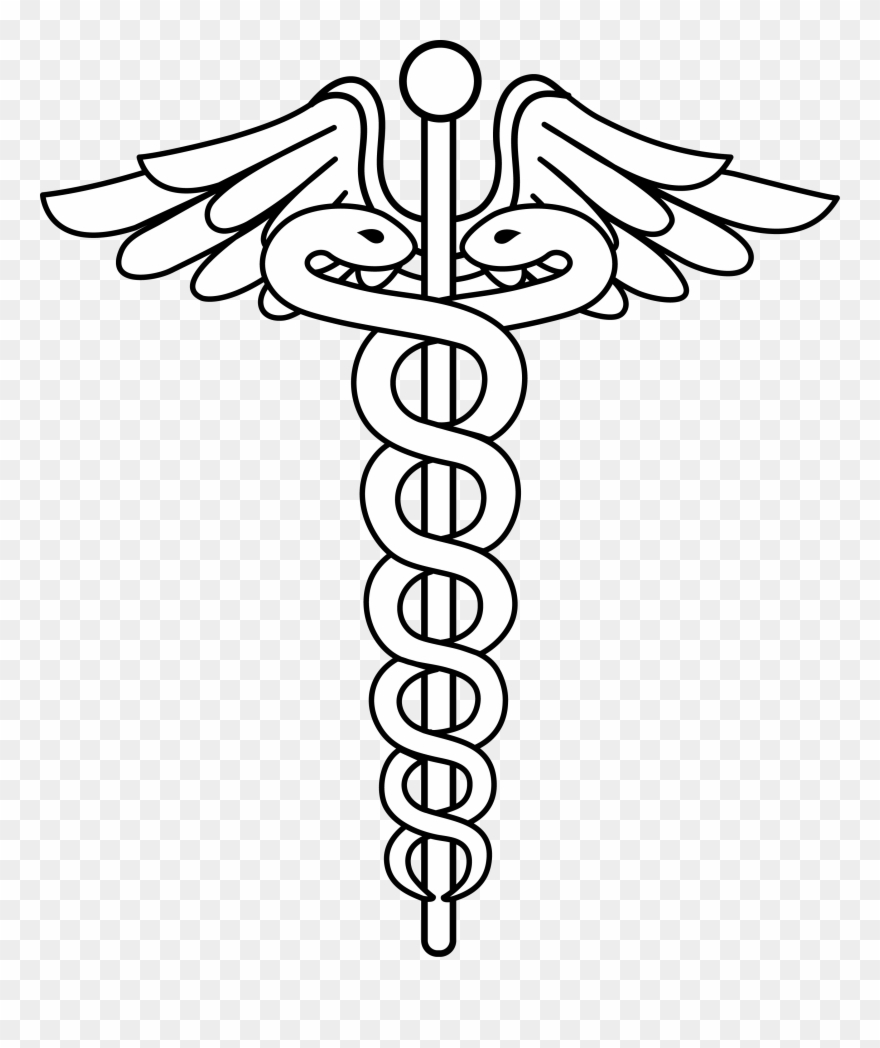 Medicinal Clipart Caduceus Medical Symbol - Medical Symbol White Png Transparent Png