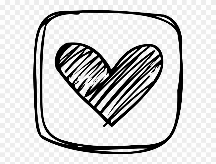 卡通线条手绘心形造型 - Design Clipart