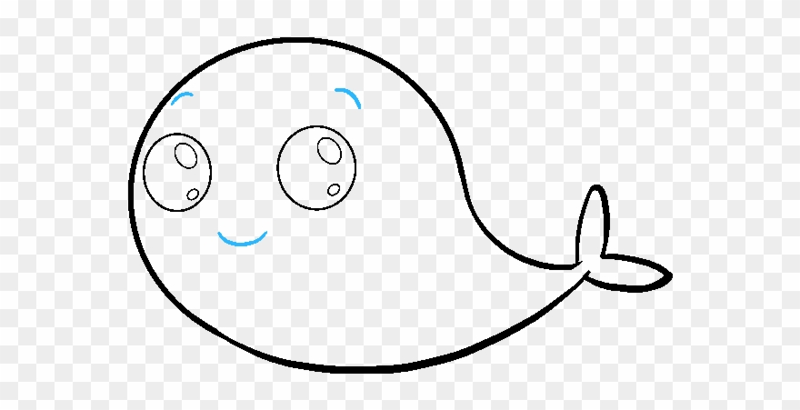 How To Draw Cute Narwhal - Draw A Narwhal Tail Clipart