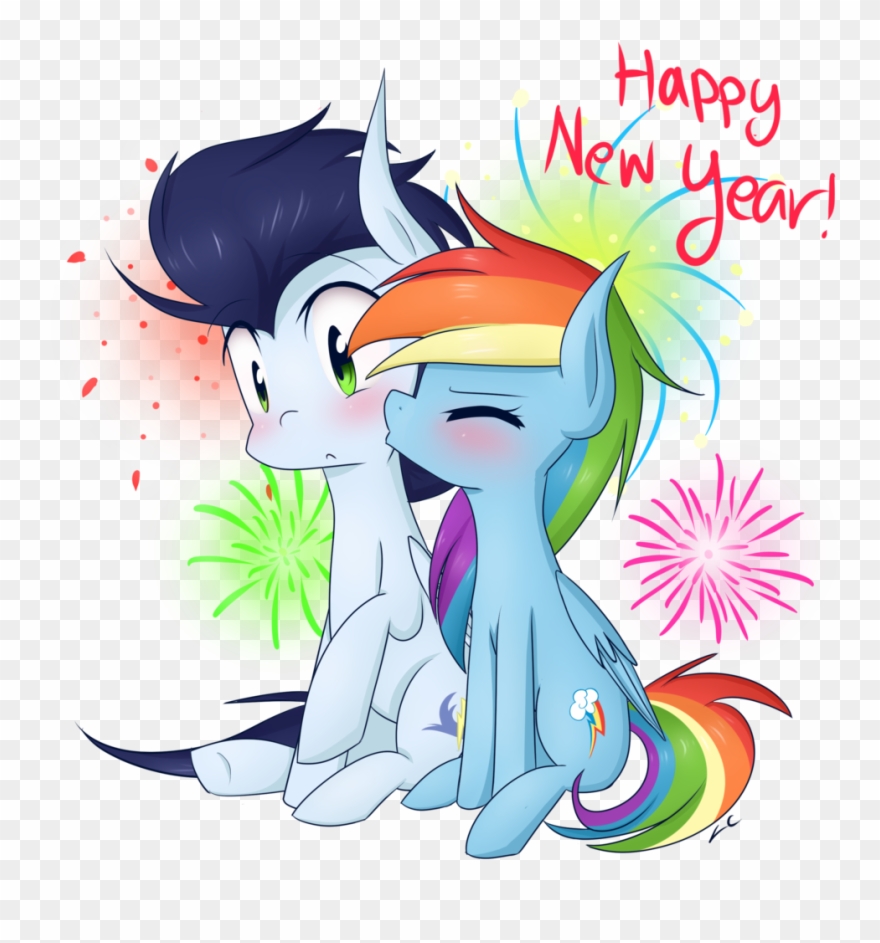 Artist Littlecloudie Backwards Cutie Mark Blushing - Rainbow Dash New Years Clipart