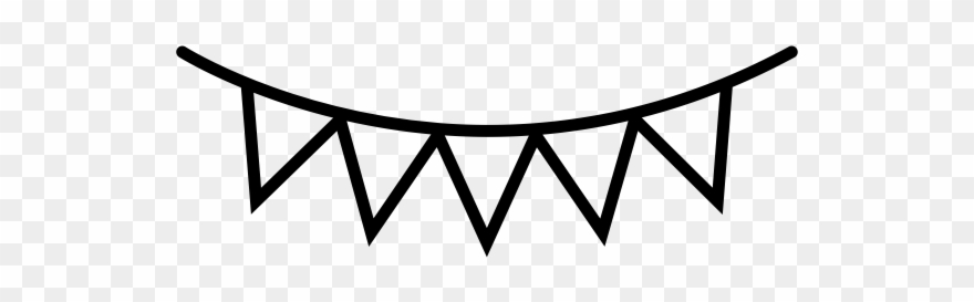 White Bunting Rubber Stamp Black And White Triangle Banner