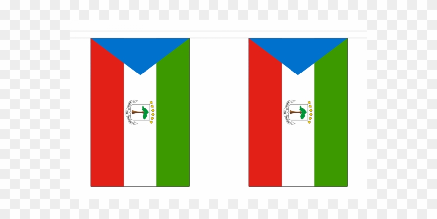 Equatorial Guinea Flag Bunting - Equatorial Guinea National Country Flag Novelty 9" Clipart