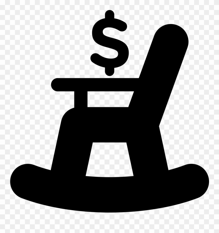 Rocking Chair With Dollar Sign Silhouette Comments - Simbolo De Jubilacion Clipart
