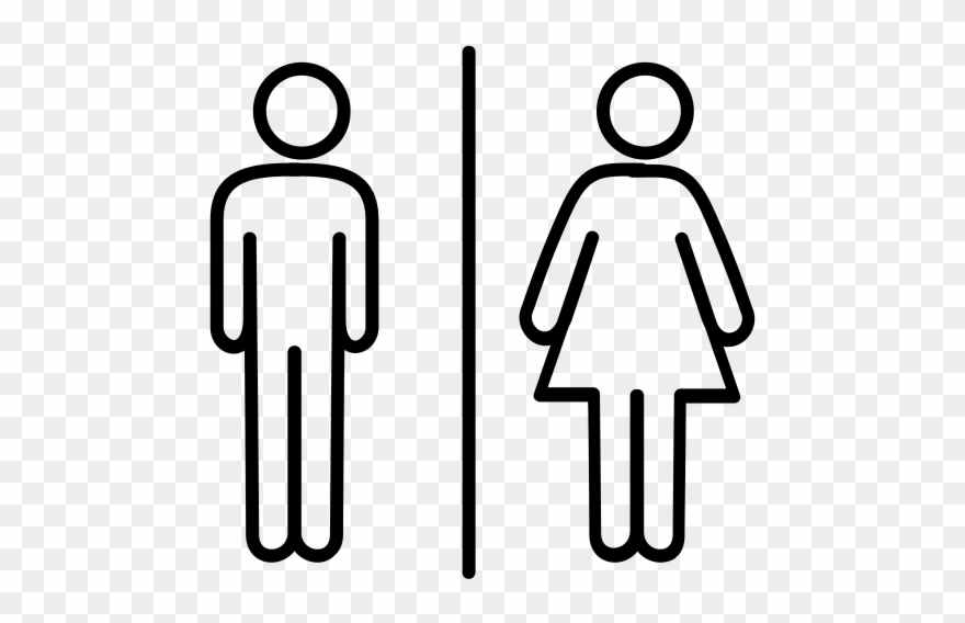 Bathroom Rubber Stamp - Empowering Women Icon Clipart