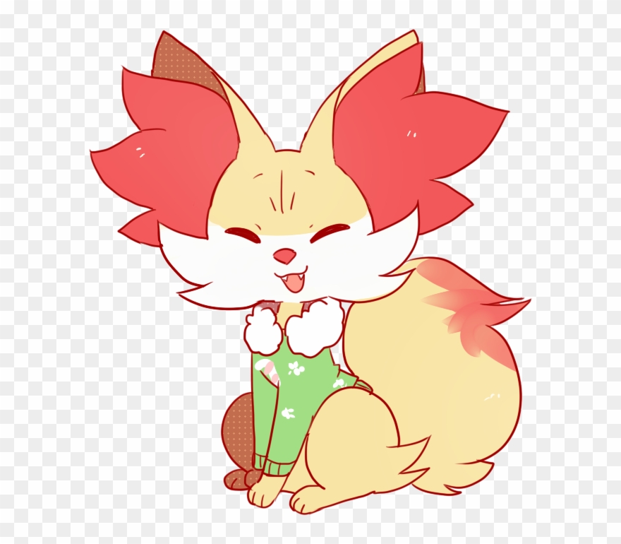 Cat Whiskers Red Mammal Flower Nose Vertebrate Fictional - Cute Fennekin Clipart