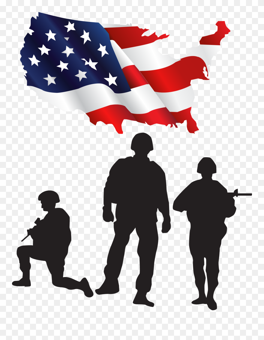 Report Abuse - American Soldier Silhouette Png Clipart
