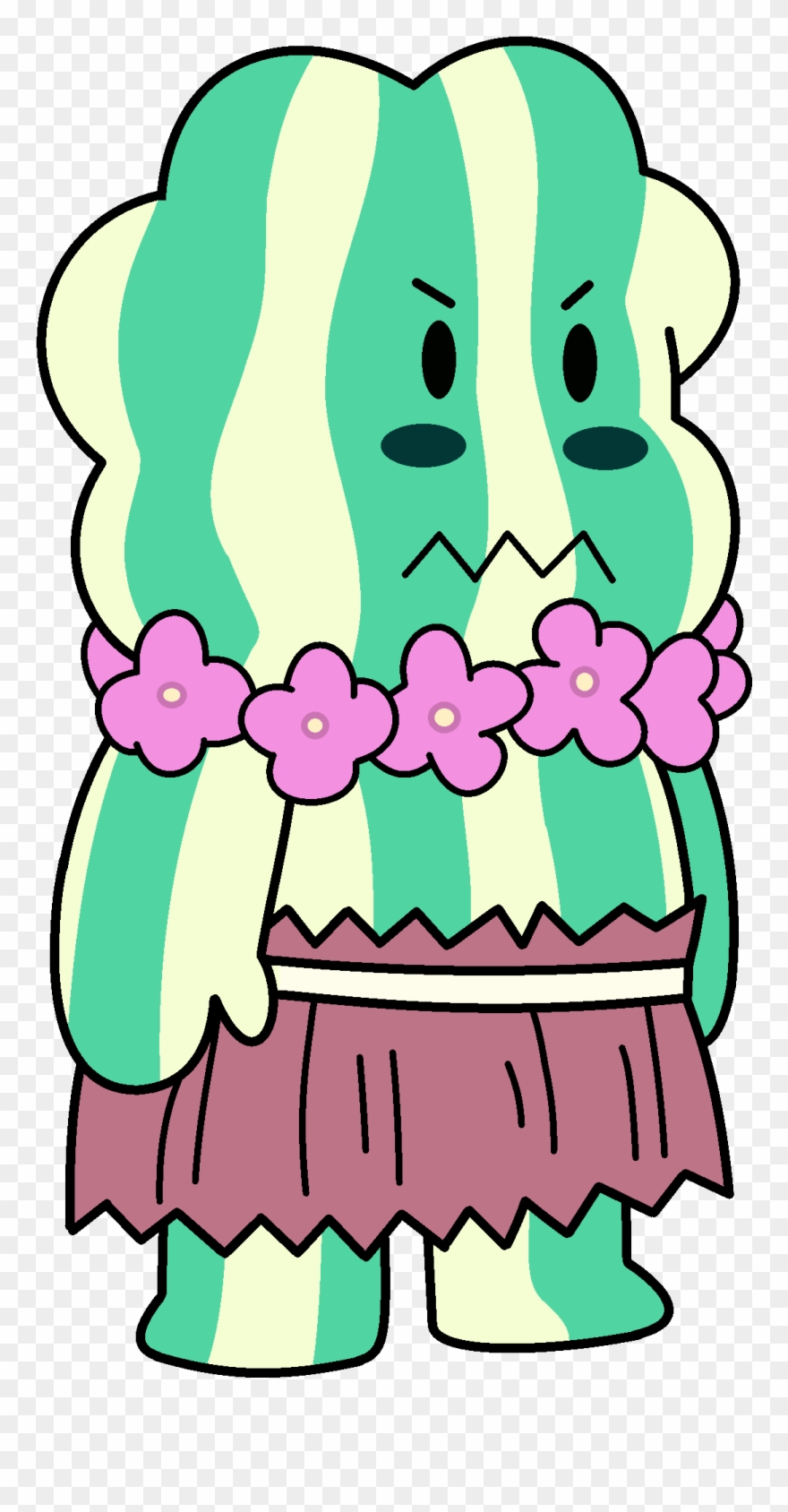 Melonsteven Skirt N Necklace N Face Paint 120516wd - Watermelon Steven Clipart