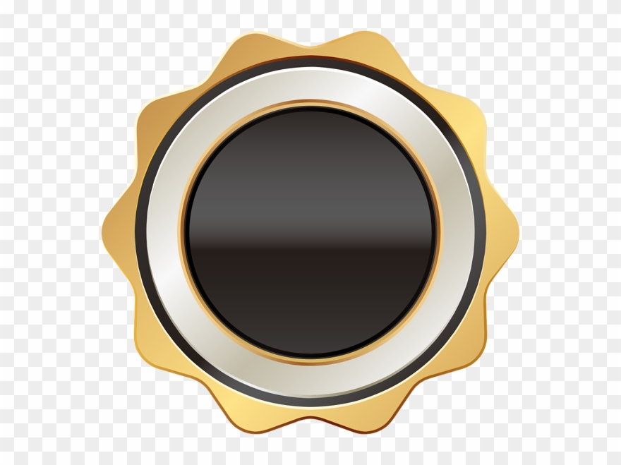 Badge Black Gold Png Clip Art Image - Portable Network Graphics Transparent Png