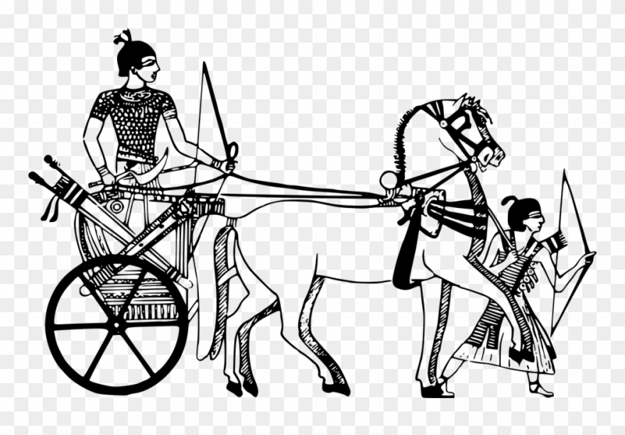 Horse Drawn Carriage Drawing - Chariot Ancient Greece Transparent Clipart