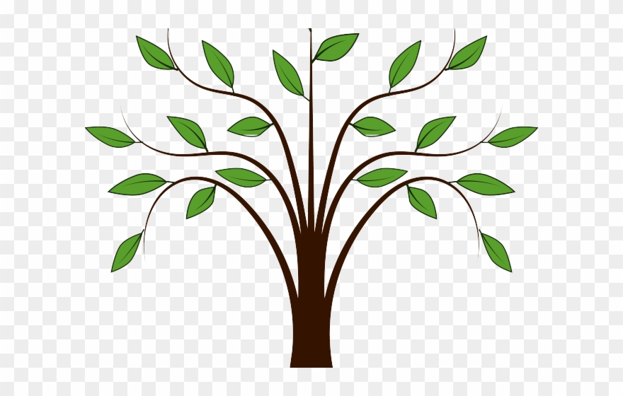 Roots Clipart Animated Tree - Simple Tree Clip Art - Png Download