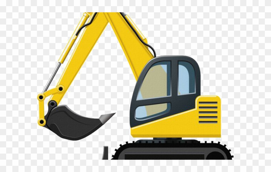Excovator Clipart Back Hoe - Construction Trucks Clip Art - Png Download