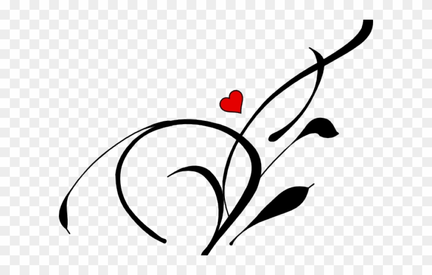 Heart Pictures Clipart Vine - Stylized Vines Transparent Background - Png Download