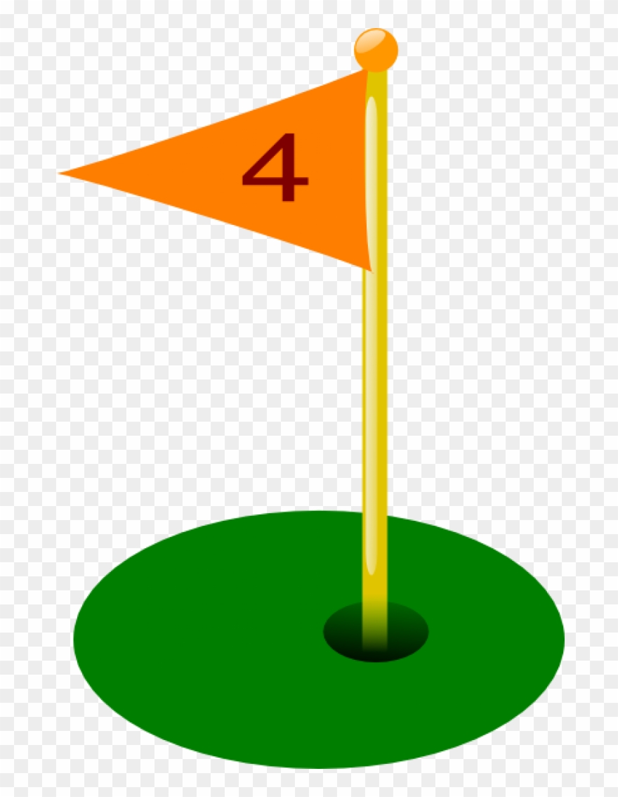 Permalink To Golf Flag Clipart Pumpkin Clipart - Golf Flag Hole 4 - Png Download