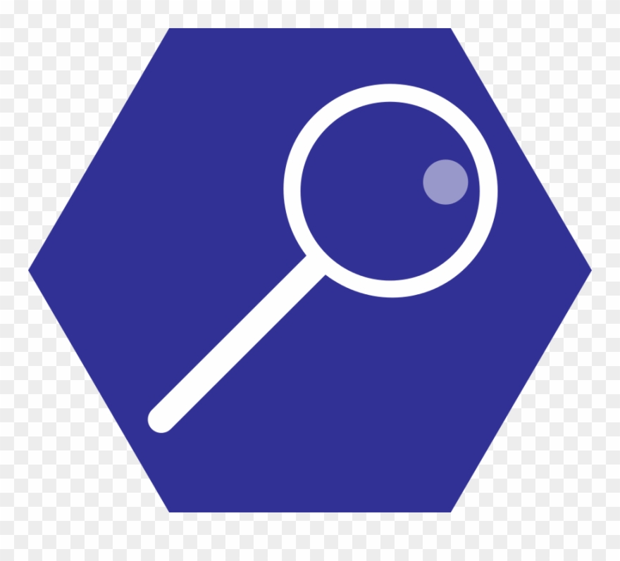 Looking Glass Hexagonal Icon - Clip Art - Png Download
