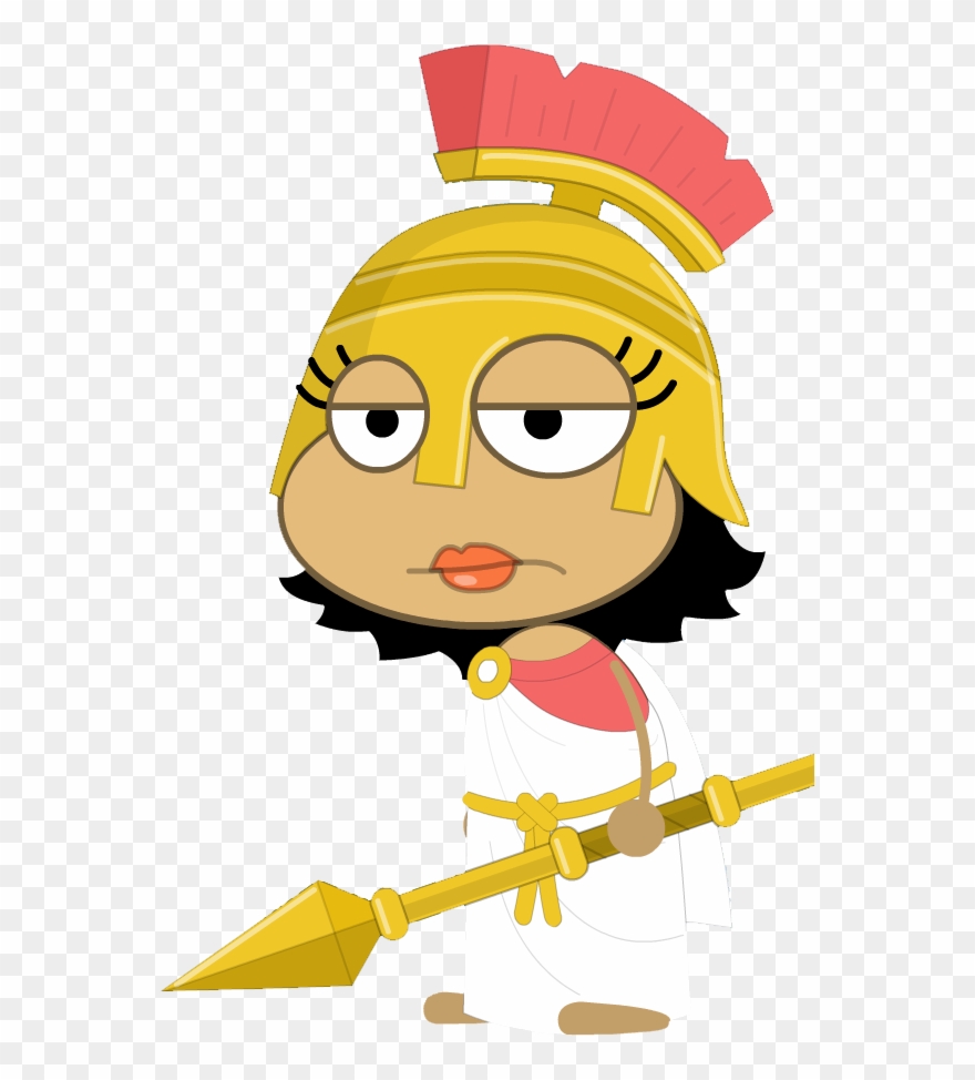Cartoon Athena Greek Goddess Clipart