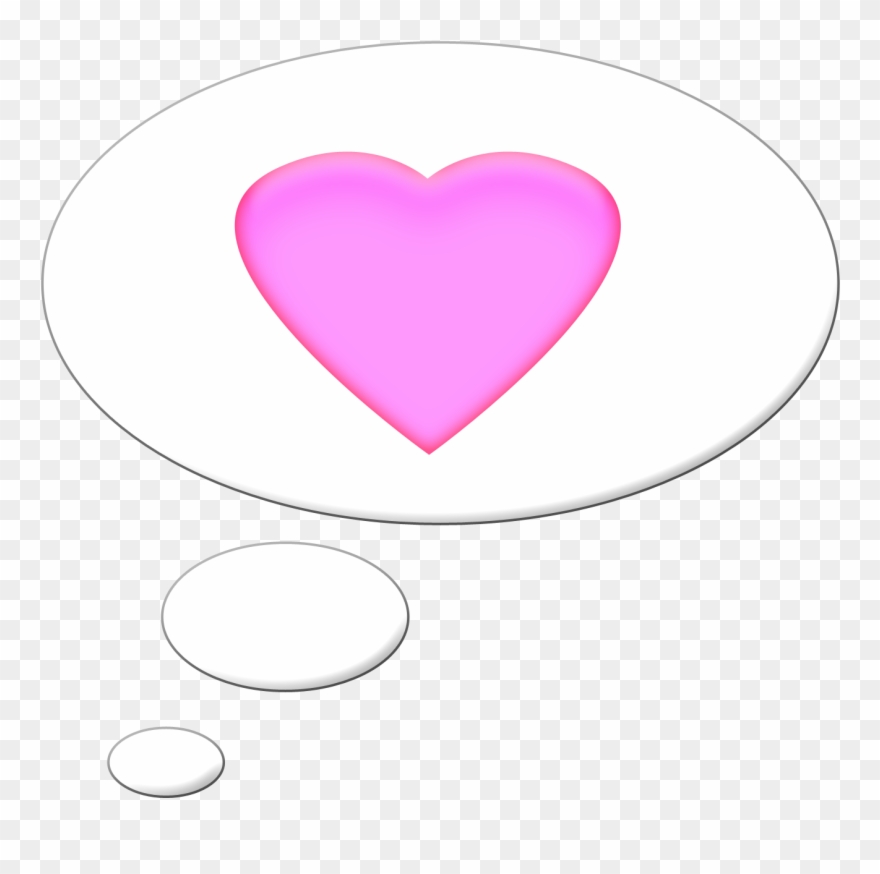 Pink Speech Bubble Heart - Heart Clipart