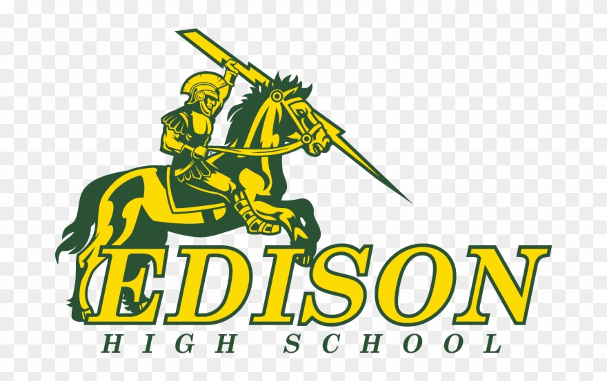 28 Collection Of Charger Mascot Clipart - Edison High School Logo - Png Download