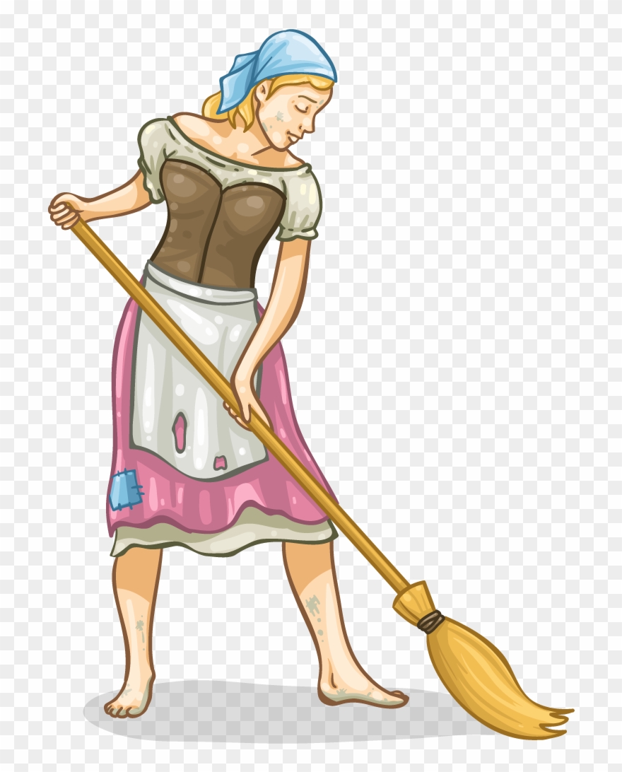 Cinderella - Cinderella Mop Clipart