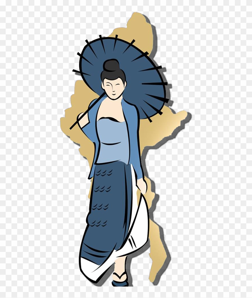 Myanmar Princess Cartoon Clipart