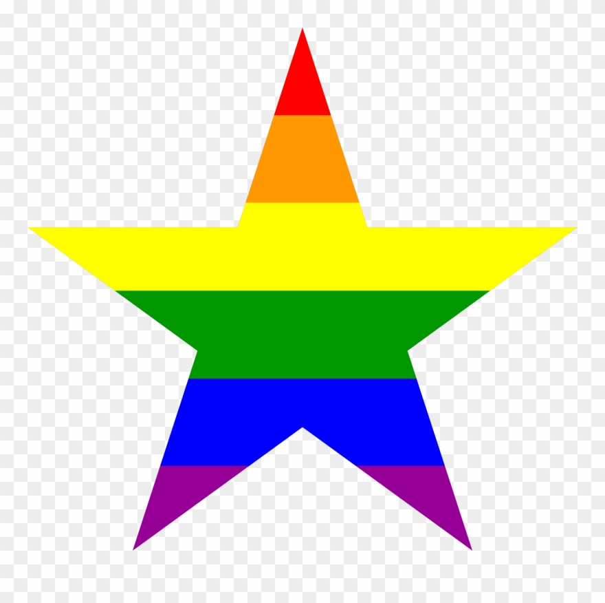 Clipart Star Meteor - Gay Flag Star - Png Download