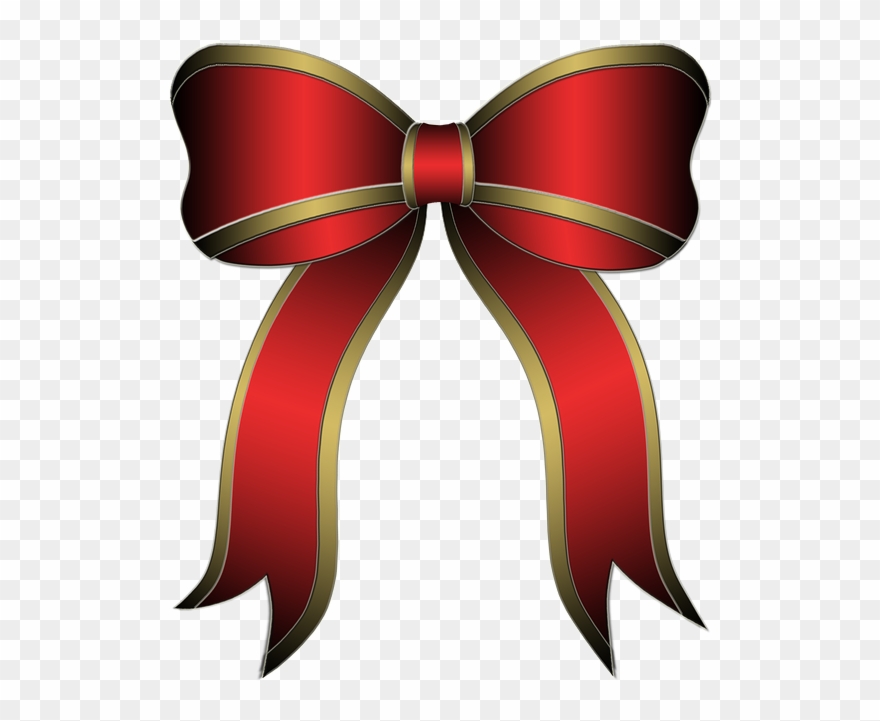 Red Bow, Holiday Bow, Bow, Gift, Ribbon, Seasonal - Gambar Pita Kupu Kupu Clipart