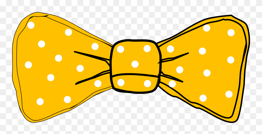 Dots Clipart Yellow - Yellow Bow Tie Clipart - Png Download