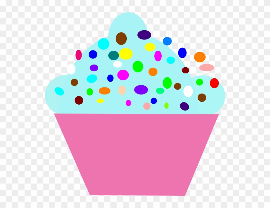 Polka Dot Cupcake Clip Art - Png Download