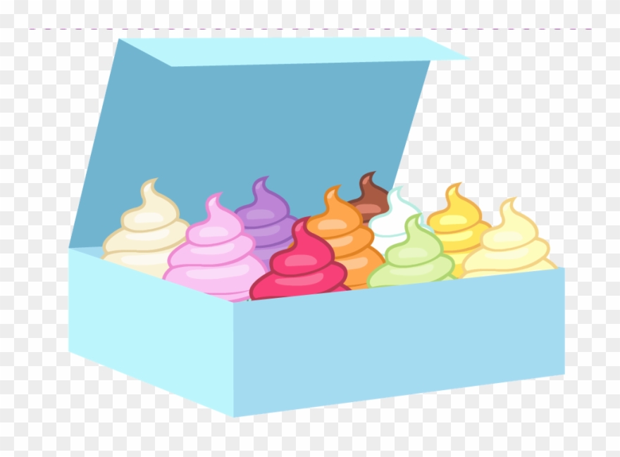 Artist B Archild Box Cupcake Food - Mlp Box Of Cupcakes Clipart