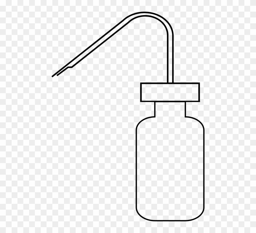 Chemistry Free Vector Graphic On Pixabay Plastic - Laboratory Wash Bottle Drawing Clipart