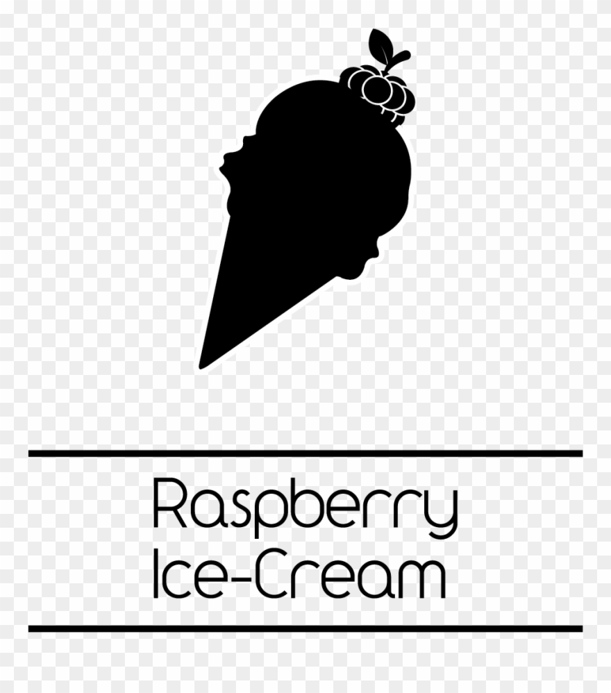 Yolo Raspberry Ice-cream - Illustration Clipart